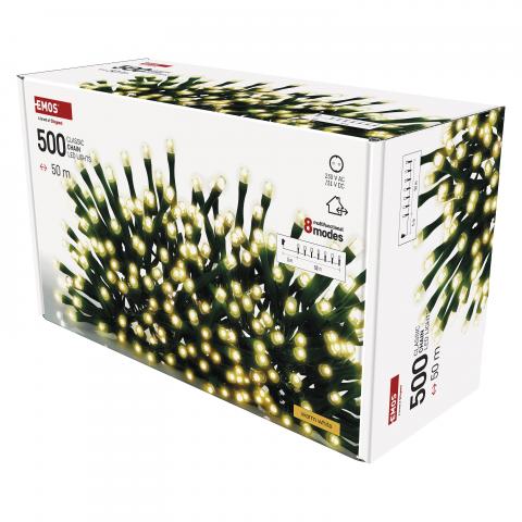 LED коледна верига, 50м топло бяло, снимка 2 - Светеща верига