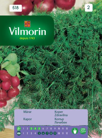 Копър градински - Вилморин, снимка 2 - Семена за билки и подправки