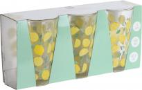 Стъклени чаши Лимони 3 бр. х 300 мл.