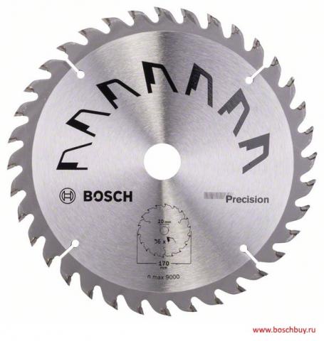 Циркулярен диск 170x2x20/16 Z36 BOSCH Precision - Циркулярни дискове