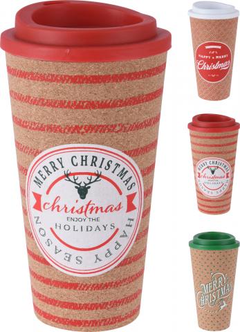 Коледна термочаша 500 мл. корк - Декорация