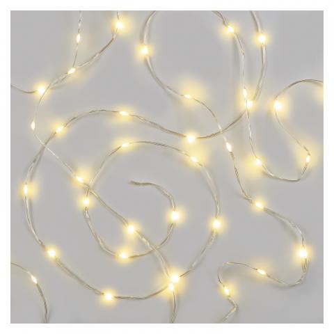 LED коледна верига 12 м топло бяла - Светеща верига