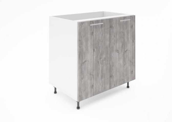 Крафт D6 долен шкаф с две врати (за мивка) 80см, дарк арамо - Модулни кухни с онлайн поръчка