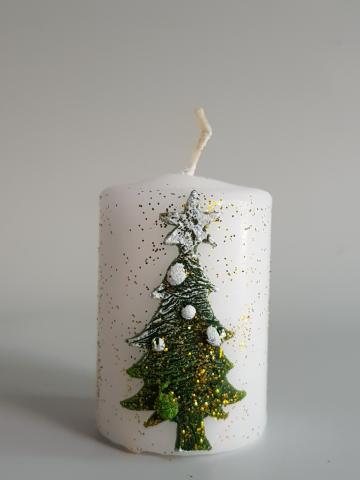 Коледна свещ цилиндър 40x60 см, снимка 4 - Коледни артикули