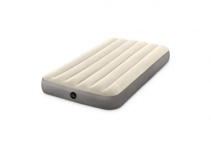 Надуваем матрак SINGLE-HIGH AIRBED, бял 99х191х25см, снимка 4 - Шалтета и матраци