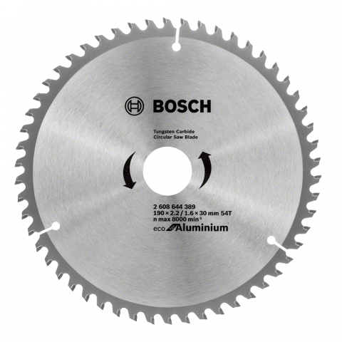 Циркулярен диск ECО ALU 190x2.2x30 54T Bosch, снимка 2 - Циркулярни дискове