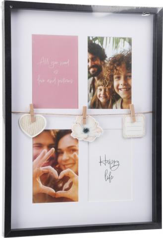 Рамка за 4 снимки черна - Картини и рамки