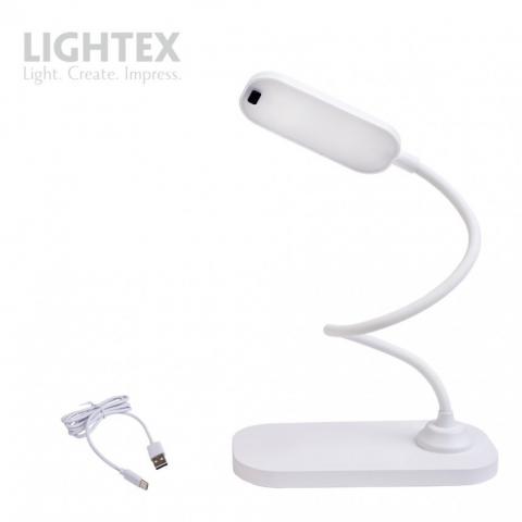 LED работна лампа SIGMA DC 5V 3W 3000K-6500K 200lm 1200mah Li-ion управление с жест IP20 бяла - Лампи за бюро