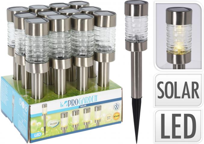 LED соларен метален стълб H410мм - Соларни лампи