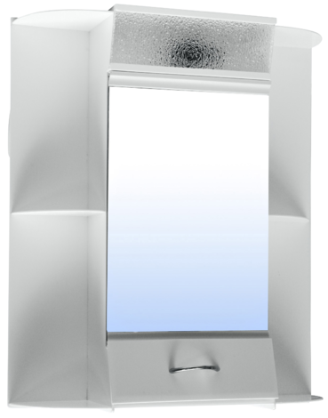 Малък шкаф за баня огледален с осветление - Pvc