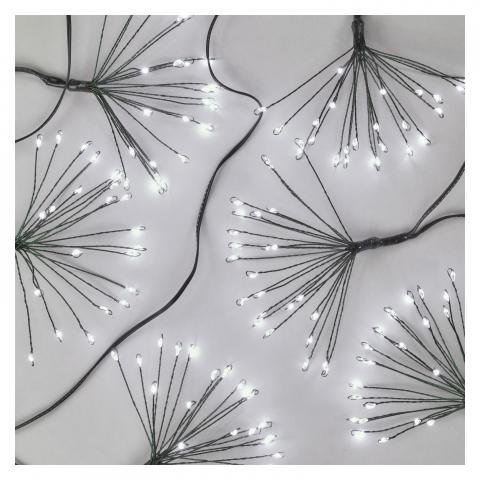 LED светлинна верига-светещи клъстери, 2.35м студено бяла - Светеща верига
