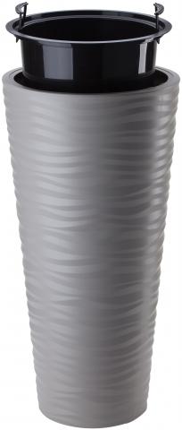 Кашпа Sahara Slim 40х79см антрацит, снимка 4 - Пластмасови кашпи