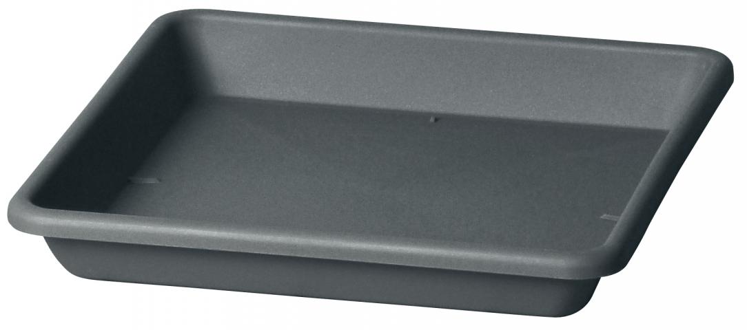 Подложка за саксия Куадро 33х33 см, антрацит - Пластмасови подложки