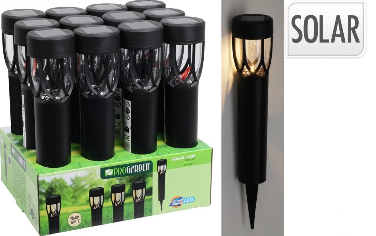 Соларен стълб черен h400mm - Соларни лампи