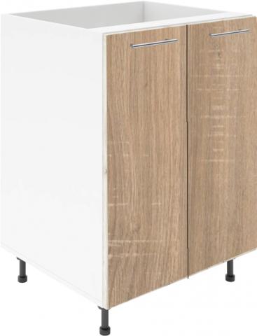 Крафт D6 долен шкаф с две врати (за мивка) 60см, дъб сонома - Модулни кухни с онлайн поръчка