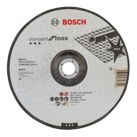 Диск за INOX 230x22.3 Bosch - Дискове за рязане на метал