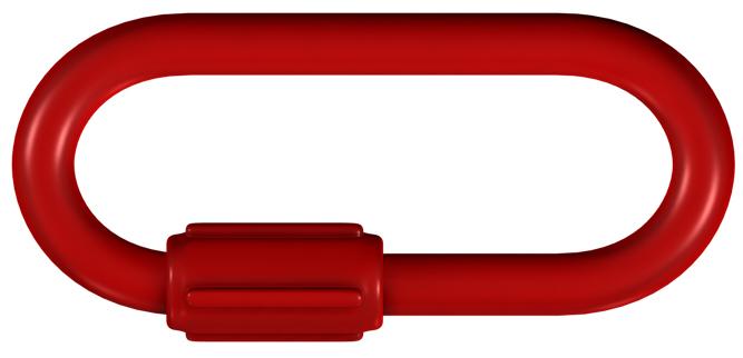 Карабина винтова 6мм пластмаса червено - Такелаж