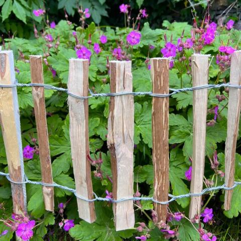 Декоративна ограда от естествена леска HAZEL H=0.28м L=2.0м, снимка 3 - Ниски оградки