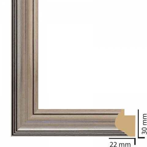 Рамка пасп. ПВЦ 30/40 сребро - Картини и рамки