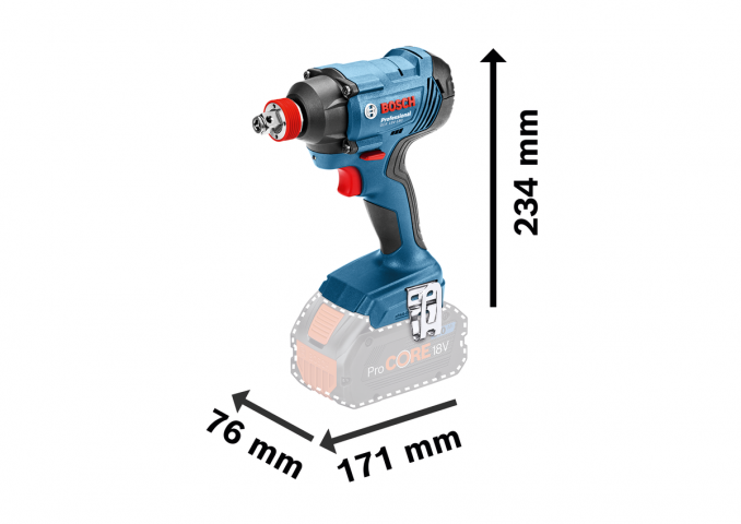 Акумулаторен гайковерт BOSCH GDX 180 Solo Professional, снимка 3 - Акумулаторни гайковерти