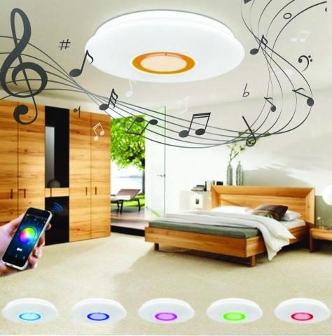LED Музикален плафон 24W Ф400 Blue Tooth Plastic, снимка 2 - Плафони