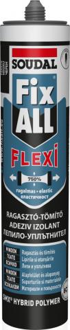 Лепило-уплътнител Fix All Flexi Soudal 280мл, черен - Монтажни лепила