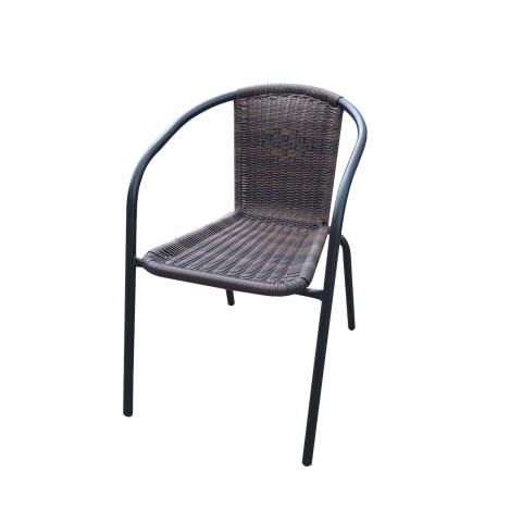 Стол Bistro,тъмно кафяв - Метални столове