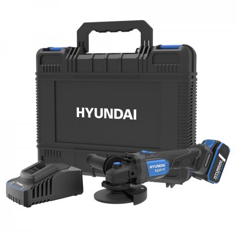 Акумулаторен безчетков ъглошлайф Hyundai AG20X-125FT, снимка 2 - Акумулаторни ъглошлайфи