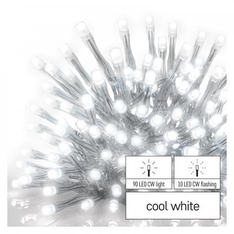 LED свързваща верига, мигащи висулки, 2,5 м - Светеща верига