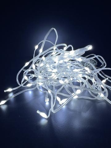 Светеща висулка 100 бели LED лампички, снимка 2 - Светеща мрежа/завеса