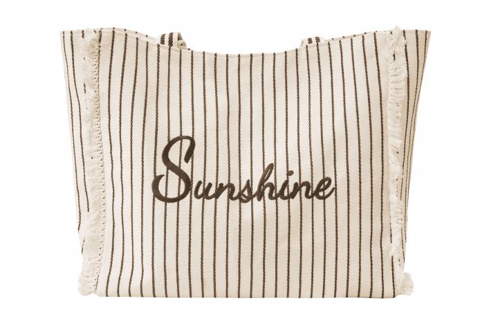Плажна чанта Sunshine бежова - Пазарски чанти