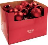 Коледна топка 10 см червена