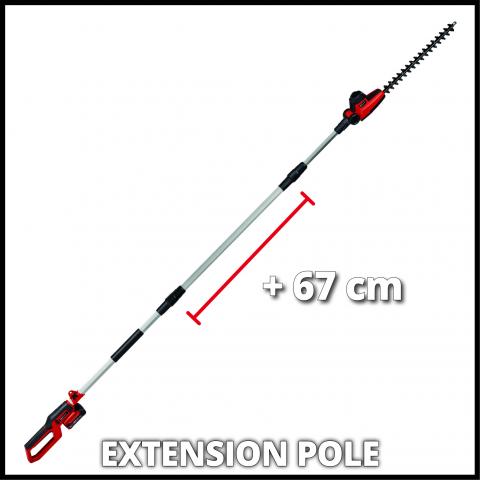Акумулаторен телескопичен храсторез Einhell GC-HH 18/45 Li T - Solo, снимка 7 - Храсторези