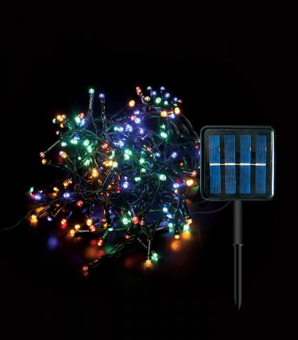 Декоративно соларно осветление NATALE-8, 200 LED многоцветно 10м IP44 8 функции NATALE-8 - Соларни лампи