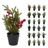 Мини коледна елха 23 см 4 дизайна