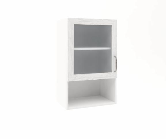 Винтидж горен шкаф с една витрина и ниша 40см - Модулни кухни с онлайн поръчка