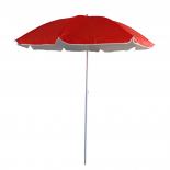 Плажен чадър, Ф180 см, H191 см, червен/сребрист