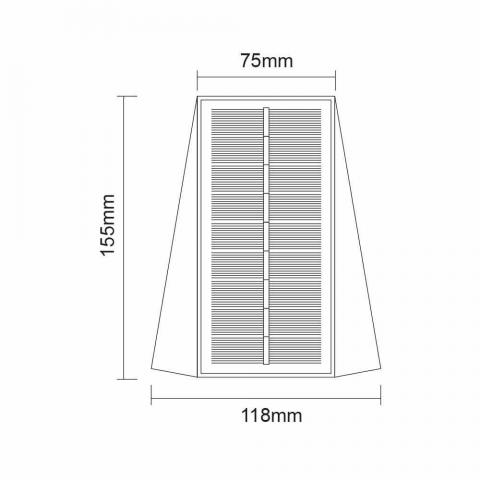 Соларен LED аплик POLUX,  4W 70lm, избор на цветна температура -3000K-4000K-6400K  IP54, снимка 2 - Градински лампи