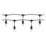LED Декоративна верига 10 м (10 фасунги) + 10 LED крушки 1W E27, 3000K + 1 крушка бонус