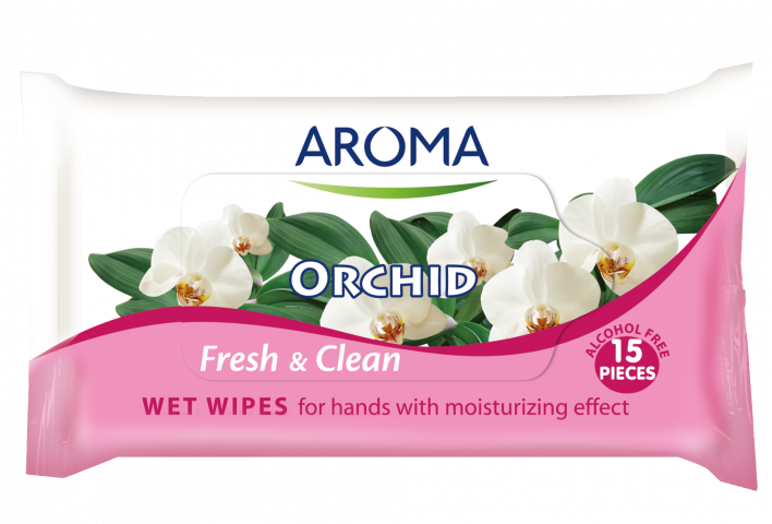 Мокри кърпички Aroma Fresh&Clean Orchid - Мокри кърпи и салфетки