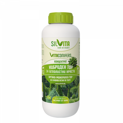 Хибриден течен тор за иглолистни Silvita 1 л - Течни торове за иглолистни и декоративни