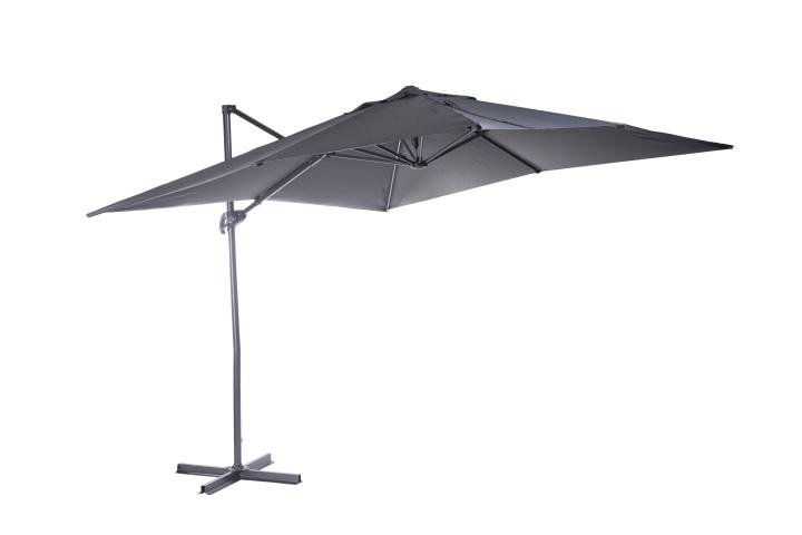 Градински чадър Push up Martinique 2.6x2.6м, сив, снимка 2 - Камбана чадъри