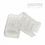 Прав конектор за многократна употреба 4PIN за LED лента RGB 10mm 2бр/пакет