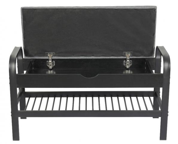 Етажерка за обувки със седалка Dark line, снимка 2 - За обувки