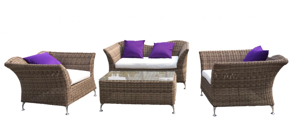 Ратанов сет 2ка диван, 2х кресла, маса - Ратанови гарнитури