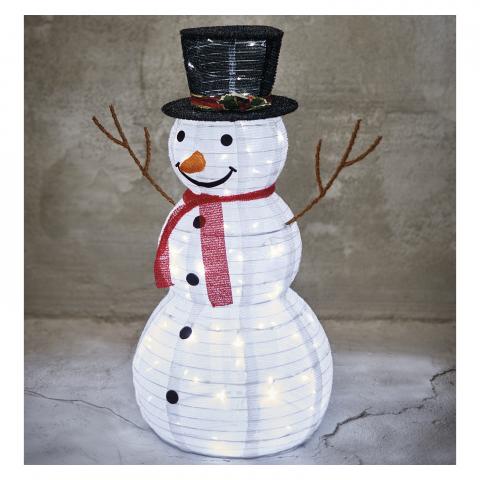 Сгъваем LED снежен човек 90 см, снимка 2 - Светещи фигури