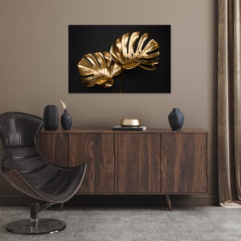 Картина Golden palm leafs 60x90 см - Картини и рамки