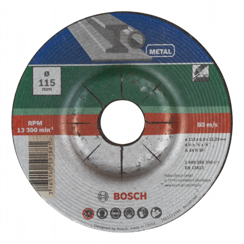 Диск шлайфане на метал Bosch 115mm - Дискове за шлайфане на метал