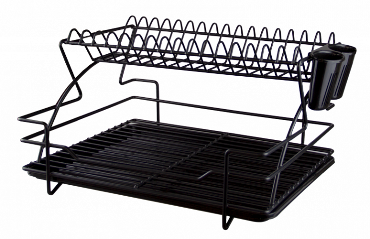 Сушилник за чинии и прибори черен 2 нива - Стационарни сушилници