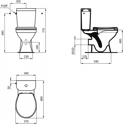 Моноблок Vidima SEVAFRESH  Rimless, снимка 2 - Моноблок